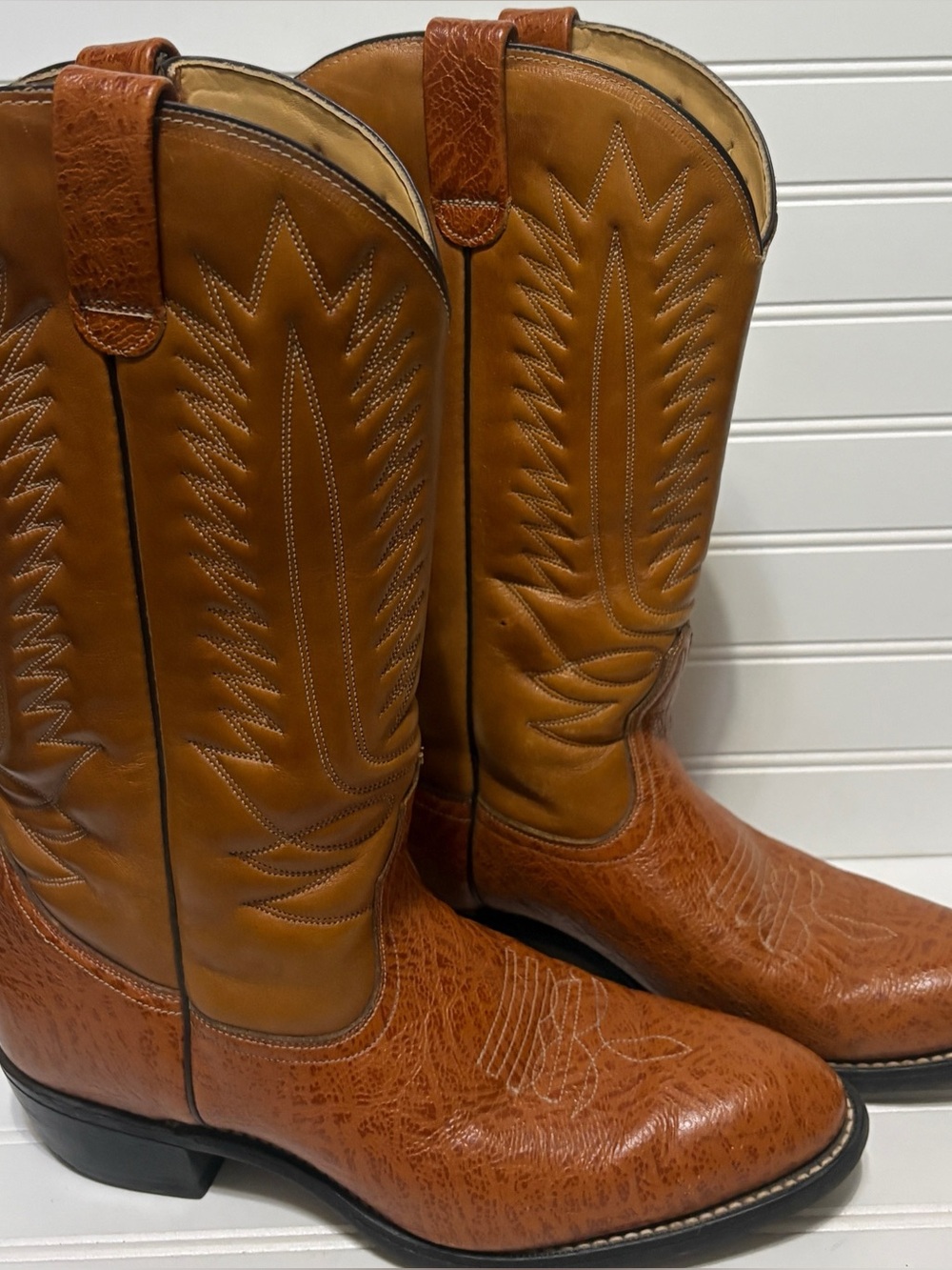 MASON CHIPPEWA FALLS Vintage Exotic Leather Cowboy Boots Mens Size 10 D 21072